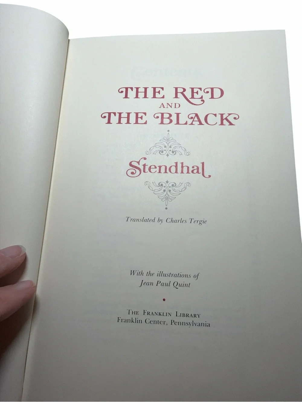 Franklin Library The Red and the Black Stendhal Hardcover Classic Book